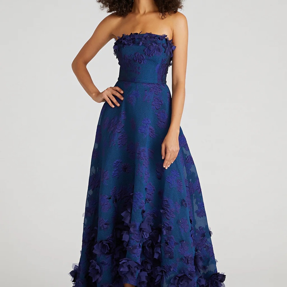 THEIA CHARLIE PETAL Navy Floral Dress